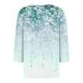 thumbnail image 5 of Womens 3/4 Length Sleeve Tops Casual Henley Summer Shirts Loose Fit Three Quarter Length Sleeve Blouses, 5 of 5