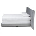 thumbnail image 2 of Baxton Studio Fiorenza King Size Gray Velvet Panel Bed with Tufted Headboard, 2 of 9