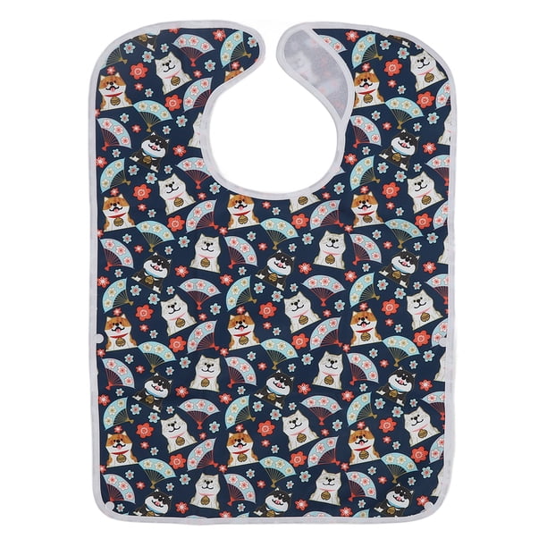 Babero impermeable para adultos, babero para comer para adultos, protector de ropa reutilizable impermeable, babero plegable para adultos, durabilidad mejorada