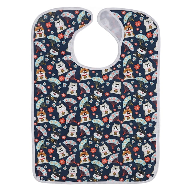 Babero impermeable para adultos, babero para comer para adultos, protector de ropa reutilizable impermeable, babero plegable para adultos, durabilidad mejorada