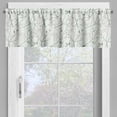 thumbnail image 4 of Ambesonne Grey and Mint Valance & Curtain, Rustic White Buds, 55"x45", Pale Mint Green White, 4 of 6