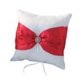 thumbnail image 1 of Bow Satin Wedding Ring Bearer Rhinestone Pillow Cushion Pillow Pillow wedding 10*10cm, 1 of 8