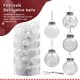 thumbnail image 4 of Bearachild Paquete de 30 bolas de Navidad, colgante decorativo de Navidad reutilizable para fiestas, bodas, cumpleaños, fotografía, patio, decoración del Kits de decoración para fiestas Blanco Bearachild HA065288-06B, 4 of 6