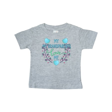 

Inktastic My Grandparents Love me- painted flowers and hearts Gift Baby Boy or Baby Girl T-Shirt