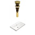 thumbnail image 1 of American Imaginations 23.86-in. W 1 Hole Ceramic Top Set In White Color - Overflow Drain Incl. AI-30866, 1 of 8