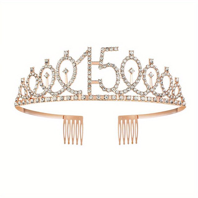 1pc, 3th To18th Birthday Crown, Crystal Crown Birthday Anniversary Decoration, Happy Birthday Party Supplies, Birthday Decoration, Party Decor, Party Supplies