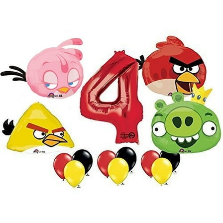 The Ultimate Angry Birds 4th Birthday Party Supplies and Balloon Decorations