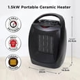 thumbnail image 3 of CSSAD Space Heaters for Inside,Heater Desktop Heater Electric Heater Household Mute Heater Ceramic Electric Heater,Black, 3 of 4