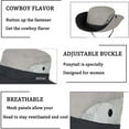 thumbnail image 3 of UV Protection Wide Brim Sun Hats, Foldable Sunshade Sun Ponytail Cap Wide Brim Quick Drying Breathable Packable Bucket Hat With Chin Strap for Travel Fishing Outdoor activities, etc, 3 of 4