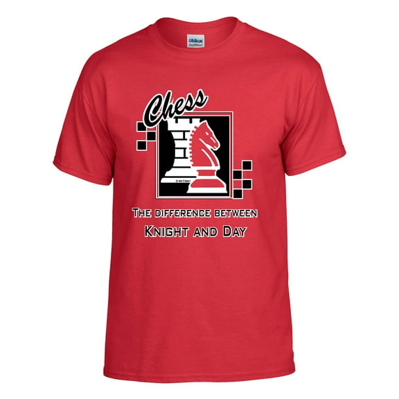 Knight and Day , Chess the Difference between Knight and Day: Chess T-shirt, Men Women, Girls, Boys Chess Shirt