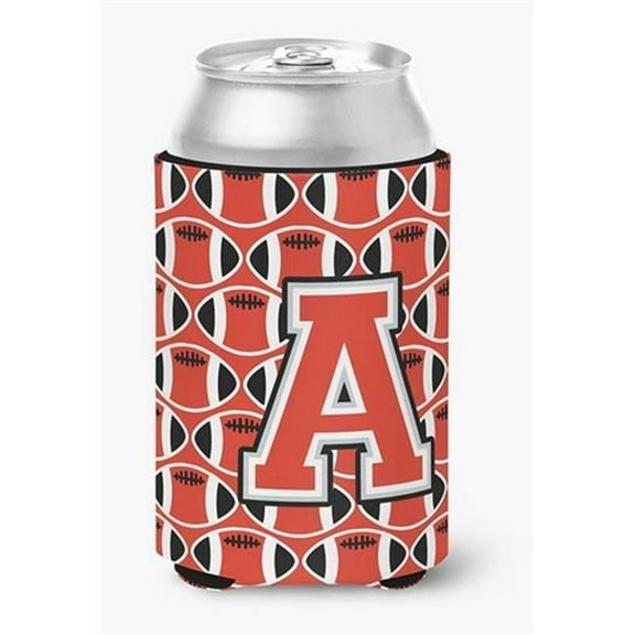 Letter A Football Scarlet & Grey Can or Bottle Hugger