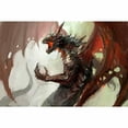 thumbnail image 4 of IDEA4WALL 4pcs Dark Evil Dragon Peel and Stick Wallpaper Removable Wall Murals Large Wall Stickers for Home Decoration, 66"x24", 4 of 5