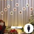 thumbnail image 4 of Luces navideñas colgantes USB de 3 metros con 10 LED - Decoración brillante para ventanas, puertas y fiestas (estilos de colgantes variados, color blanco cálido), 4 of 7
