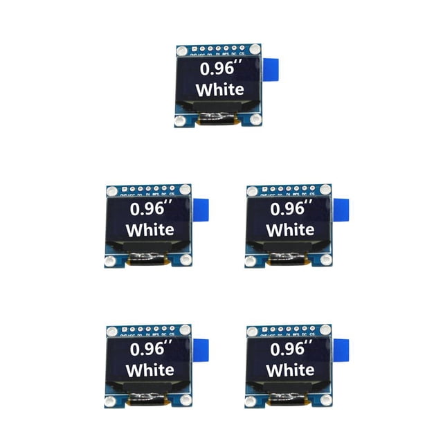 Injueey Módulo OLED Tablero de pantallas de alta definición blanco / azul / amarillo de 0.96 pulgadas Equipo exhibido Mini pantallas LED blancas Type2 NO2