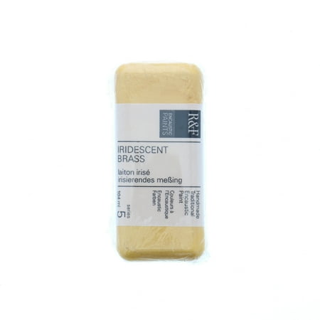 UPC: 0836943001848 | R&F Handmade Paints Encaustic Paint Cake 104ml Iridescent Brass