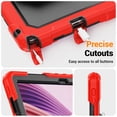 thumbnail image 7 of Case for Lenovo Tab 10.1 inch 2025 Release (TB-311FU/TB-311XU), 360 Rotating Stand Handle Pencil Holder Shoulder Strap Heavy Duty Shockproof Cover, Red, 7 of 7