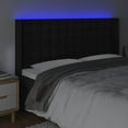 thumbnail image 4 of vidaXL LED Headboard White 64.2"x6.3"x46.5"/50.4" Faux Leather, 4 of 101