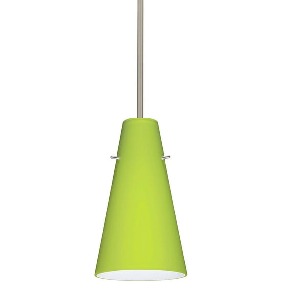 Besa Lighting - Cierro - 1 Light Stem Pendant-Satin Nickel Finish-LED Lamping