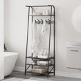 thumbnail image 1 of Qinaqin 4-in-1 Coat Rack Shoe Bench w/5/10 cm de Alturaooks & Shelves – Rústico Anchoood-Look Alturaall Tree w/Storage | Resistente Metálico Frame para Entryway Alturaallway Bathroom, 1 of 7