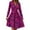 Hot Pink, variant on Dresses for Women 2025 Formal Long Sleeve Teacher Dress Winter Tie Waist a Line Dresses Business V-Neck Floral Print Dress Saffron L
