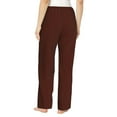 thumbnail image 3 of Haiem Brown Women's Pajama Pants Ultra Lightweight Pjs Bottoms Sleepwear Bottom Pants With Pocket Drawstring-X-Large, 3 of 9