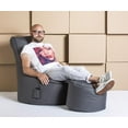 thumbnail image 2 of Gouchee Home Swing Brava Grey Bean Bag Chair – Water-Repellent Fabric with Polystyrene Bead Filling, Suitable for Adults and Teens, Lightweight & Portable Seating for Bedroom, Dorm or Living Room, 2 of 8