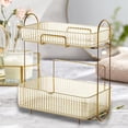 thumbnail image 6 of Luxury Countertop Storage Box Multifunctional Bedroom Storage Tray Jewelry Lipstick Organizer Large Capacity Bathroom Organizer Case for Desk Yellow, 6 of 8