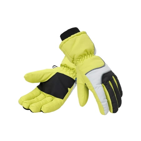 Simplicity Women's Winter 3M Waterproof Outdoor Snowboard Ski Gloves,Yellow