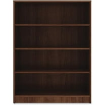 Lorell 4 Shelf Laminate Bookcase - Walnut