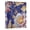 Pink Blue Flowers Embroidery, variant on Haosy Hardcover 3 Ring Binder 1.5 Inch Ring Decorative Binder Organizer for Home School Office, Cartoon Bunny Walks with Easter Eggs