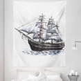 thumbnail image 1 of Ocean Tapestry, Old Aged Columbus Ship Sailing in the Imaginary Atlantic Ocean Voyage Journey Print, Fabric Wall Hanging Decor for Bedroom Living Room Dorm, 5 Sizes, Multicolor, by Ambesonne, 1 of 1