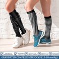 thumbnail image 2 of 3 Pairs Medical Sport Copper Compression Socks With Anti-slip Silicone for Women & Men Circulation 15-20 mmHg is Best Support for Athletic Running Cycling, Nursing, Travel, 2 of 6