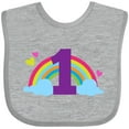 thumbnail image 3 of Inktastic 1st Birthday Rainbow Girls Baby Bib, 3 of 4