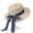 C_ Beige, variant on Womens Ruffled Wide Brim Straw Hat with Lace Bow Ribbon for Summer Beach Vacation Downtown Errands Outdoor Barbecue Lightweight Foldable Sun Hat Beige