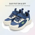 thumbnail image 3 of Kids PU Leather Athletic Sneakers with Hook & Loop Strap, Breathable Mesh Lining, Lightweight Sport Casual Shoes for Boys & Girls, 3 of 8
