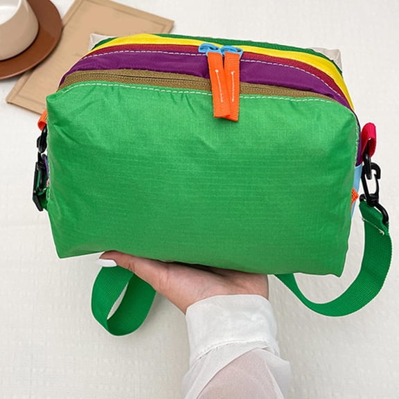 Crossbody Bag for Women, Lightweight Color Block Purse with Adjustable Strap, Large Capacity Casual Shoulder Handbag for Travel, Daily Commute, and Outdoor Use