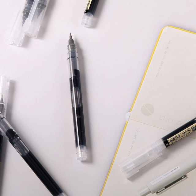 QualitChoice Rolling Ball Pen Smooth Writing Suitable For All Occasions Black Large Capacity 1Set