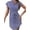 Royal Blue, variant on Women's Tied Striped Cap Sleeve Mini Dress 95% Polyester 5% Elastane Fabric Chic Summer Look For Day And Night Events