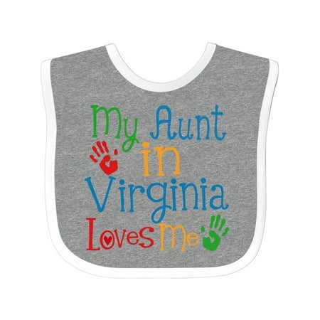 

Inktastic My Aunt in Virginia Loves Me Boys or Girls Baby Bib