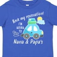 thumbnail image 4 of Inktastic Book My Reservation I'm Going to Nana and Papa's Boys or Girls Toddler T-Shirt, 4 of 5