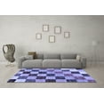thumbnail image 3 of Ahgly Company Indoor Rectangle Checkered Blue Modern Area Rugs, 2' x 3', 3 of 4