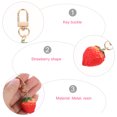 thumbnail image 5 of KAKOWELY Porte-Clés Fraise 5 Pcs Figurine Porte-Clés Fraise Rouge Créatif Porte-Clés Fraise Rouge 2.76"X1.02"X0.79 Pouces, 5 of 5