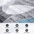 thumbnail image 5 of World Rug Gallery Contemporary Distressed Circle Area Rug - BLUE 7' 10" x 10', 5 of 8