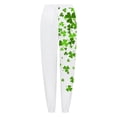 thumbnail image 5 of OKBOP Womens Pants Relaxed Fit St. Patrick's Day Women's Fashion Casual Printing Pocket Elastic Waist Trousers Long Straight Pants Sweatpants Summer Clearance 6, 5 of 5