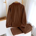 thumbnail image 4 of Womens Flannel Pajama Set, Soft Long Sleeve Pajamas & Long Pants with Pockets, Warm Button-up Sleepwear Lounge Pjs M-XL, 4 of 4