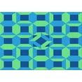 thumbnail image 1 of Ahgly Company Machine Washable Indoor Rectangle Transitional Neon Blue Area Rugs, 2' x 5', 1 of 7