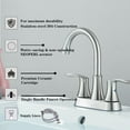 thumbnail image 4 of Brushed Nickel Bathroom Sink Faucet 2 Handle 4 Inch Centerset Vanity Mixer Faucet, 4 of 17