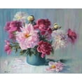 thumbnail image 2 of Yukish, Marina 18x15 Black Ornate Wood Framed with Double Matting Museum Art Print Titled - A Bouquet of Peonies, 2 of 4