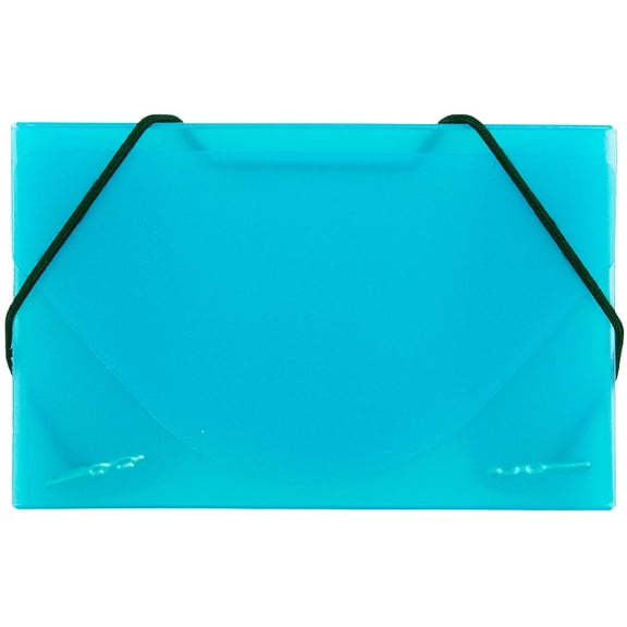 JAM Plastic Business Card Holder Case, 1/Pack, Blue Frosted
