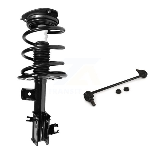 Transit Auto Front Right (Passenger Side) Complete Shock Assembly and TQ Link Kit for Car 2007-2012 Nissan Altima GAS engine Excludes Hybrid KSS-108356